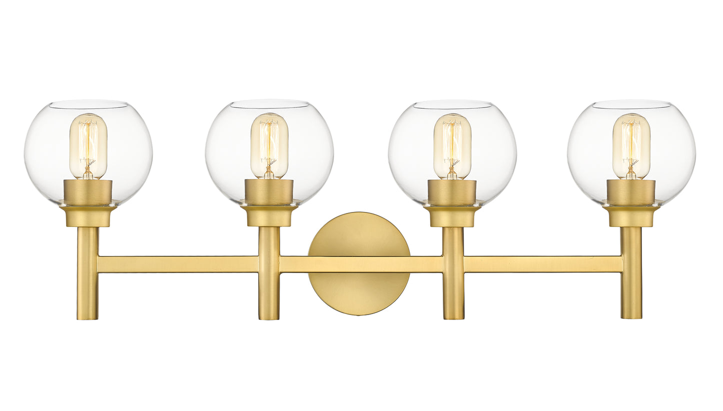 7502-4V-BG - Sutton 4 Light 32" Vanity - Brushed Gold