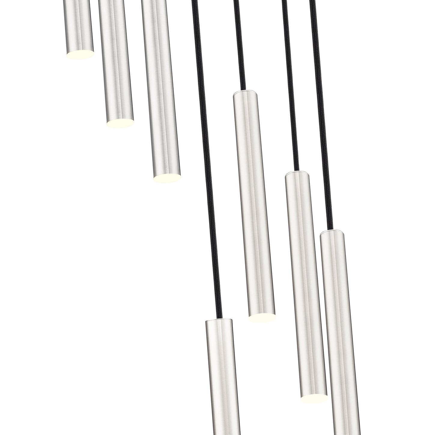 919MP12-7R-BN-LED - Forest 7 Light 18" Chandelier - Brushed Nickel