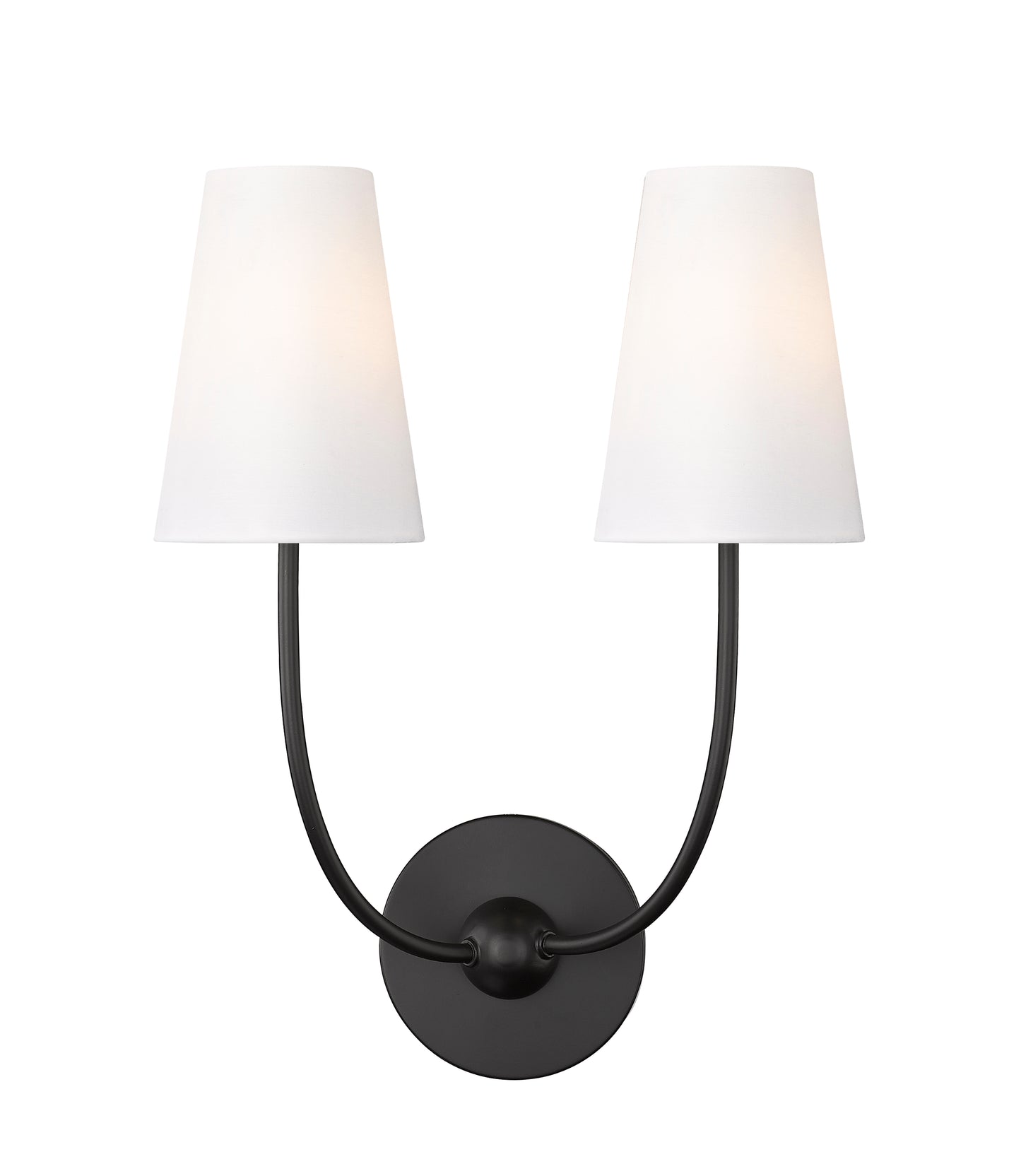 3040-2S-MB - Shannon 2 Light Wall 17" Sconce - Matte Black