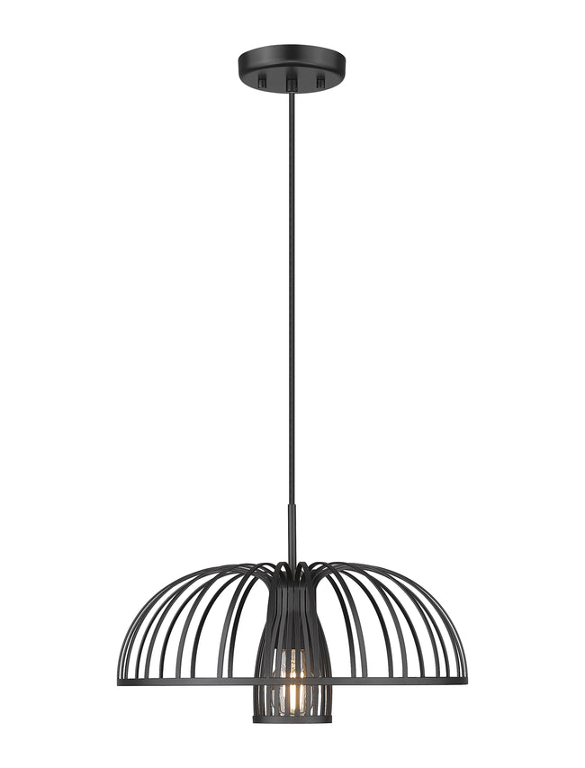623P16-MB - Valencia 1 Light 16" Pendant - Matte Black