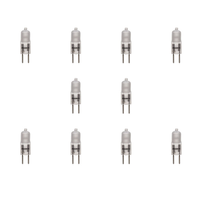 650051 - Dimmable Clear T3 Halogen GY6.35 Base Light Bulb - 50 Watt - 2900K - 10 Pack