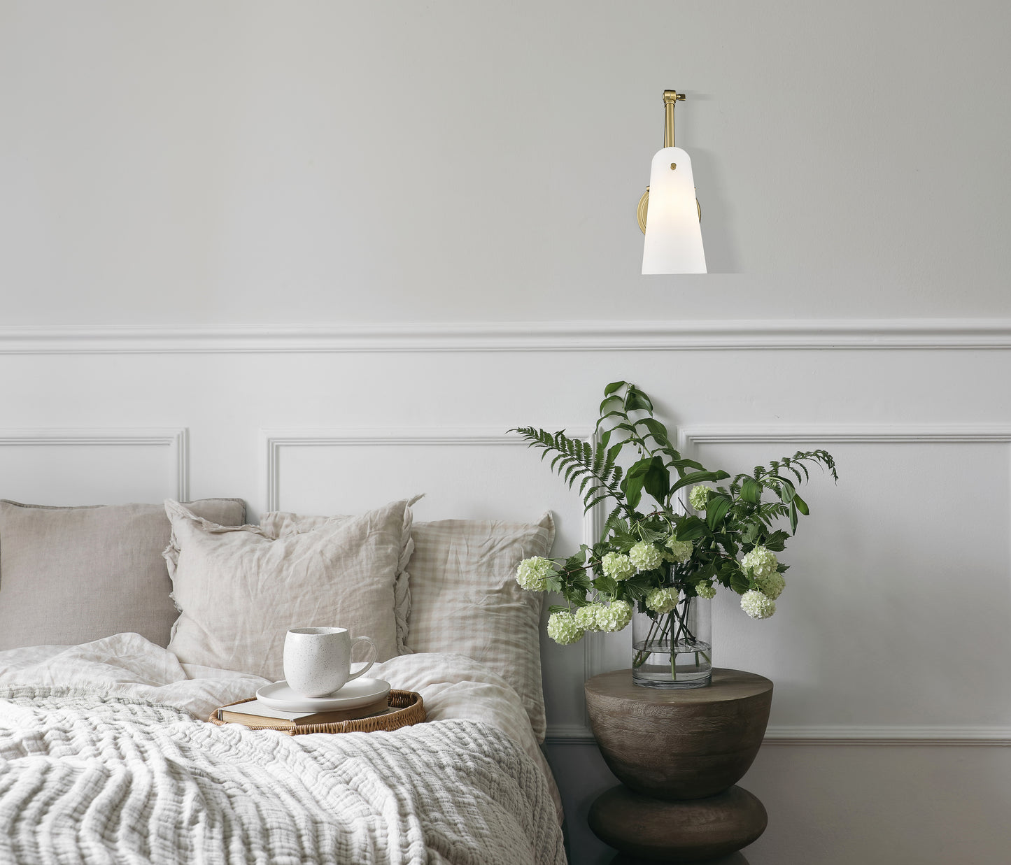 350S-MGLD - Julia 1 Light Wall 5" Sconce - Modern Gold