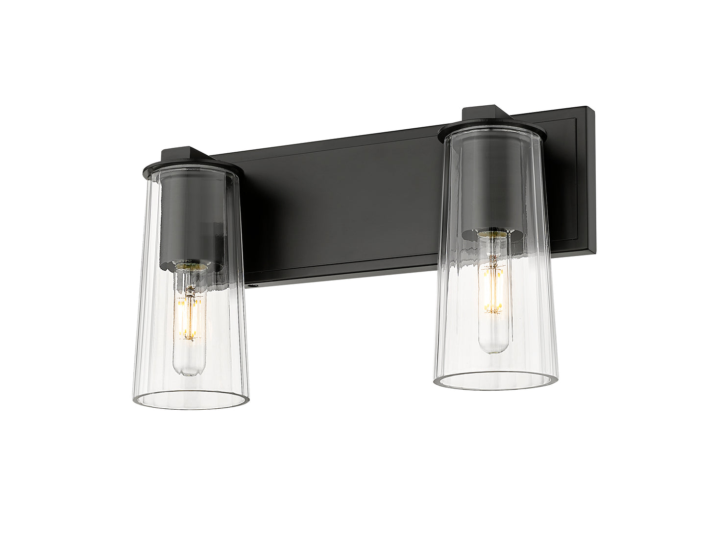826-2V-MB - Titus 2 Light 16" Vanity - Matte Black