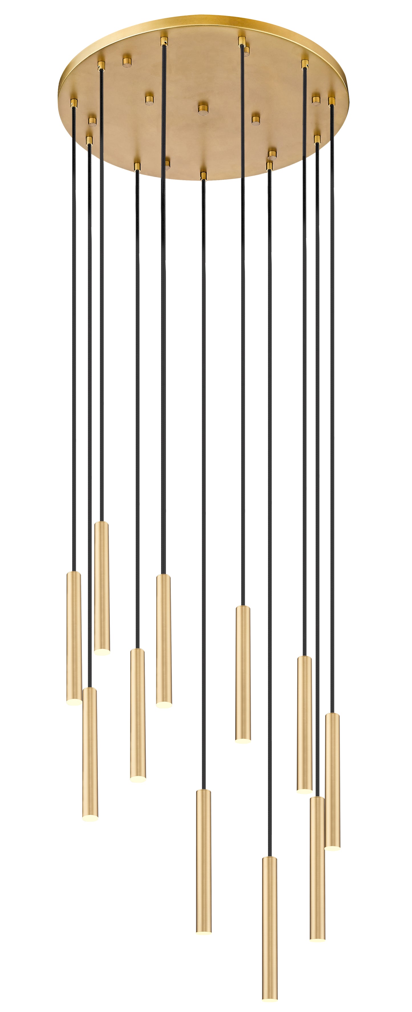 919MP12-11R-MGLD-LED - Forest 11 Light 24" Chandelier - Modern Gold