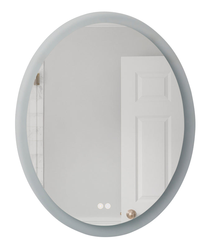 MIR101-W - Frameless,LED Mirror 1 Light 24" Wide Illuminated Mirror - White