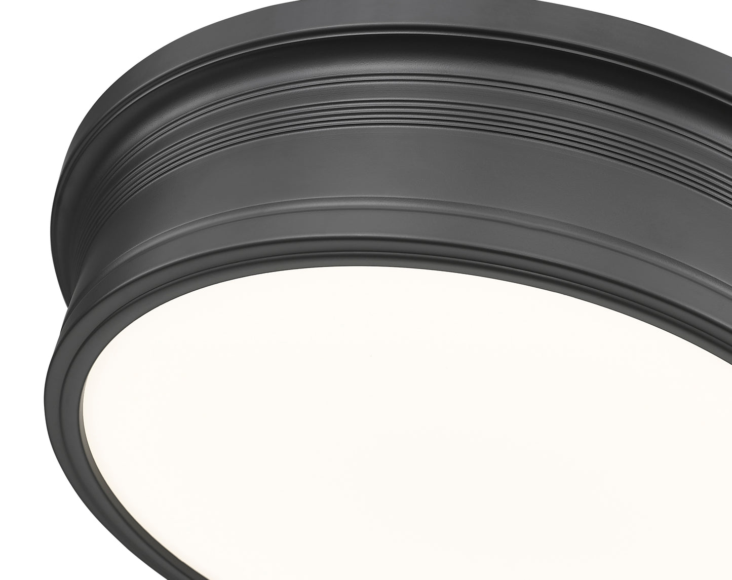 7702F16-MB-LED - Bentley 1 Light Flush 16" Mount - Matte Black