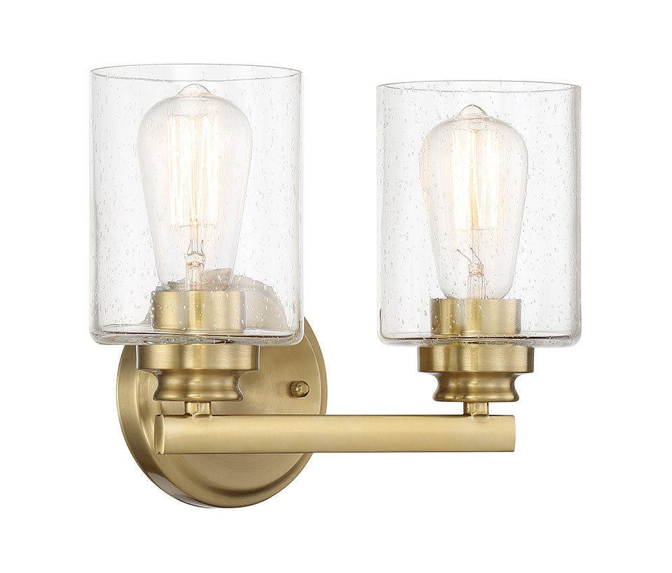 50502-SB - Bolden 2 Light 11" Wide Vanity Light - Satin Brass