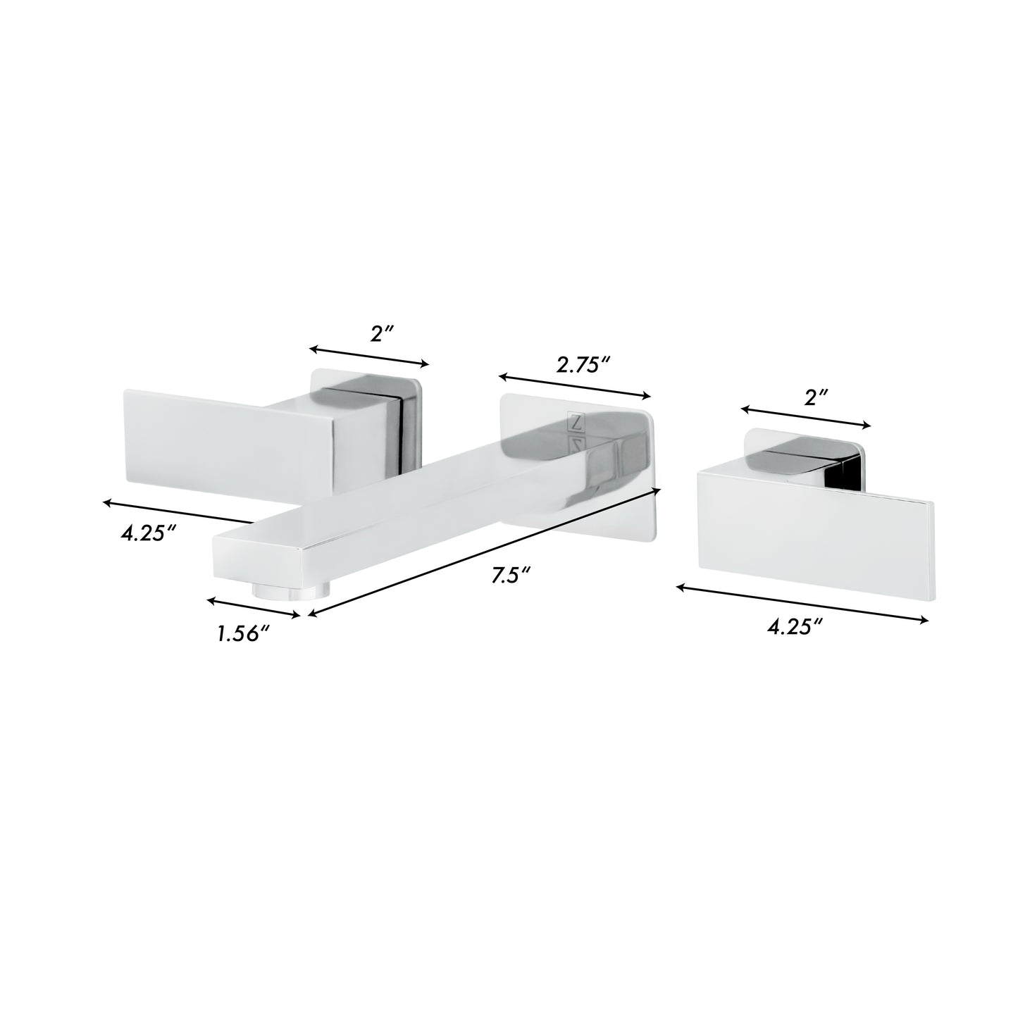 BLS-BFW-CH - Bliss Wall Mount Bath Faucet in Chrome