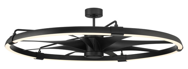 AXL57FB8 - Axel Indoor/Outdoor 52" 8 Blade Indoor Outdoor Ceiling Fan with Light Kit - Flat Black