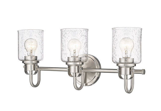 340-3V-BN - Kinsley 3 Light 22" Vanity - Brushed Nickel