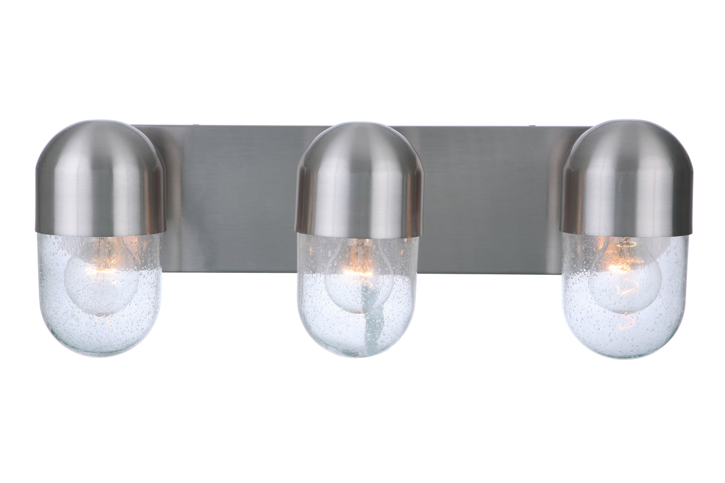 55003-BNK - Pill 3 Light 22" Wide Vanity Light - Brushed Nickel