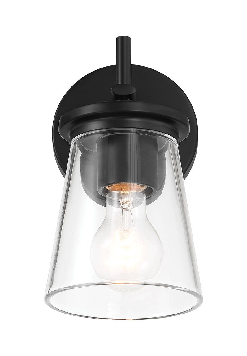 60401-FB - Connell 1 Light 9.38" High Wall Sconce - Flat Black