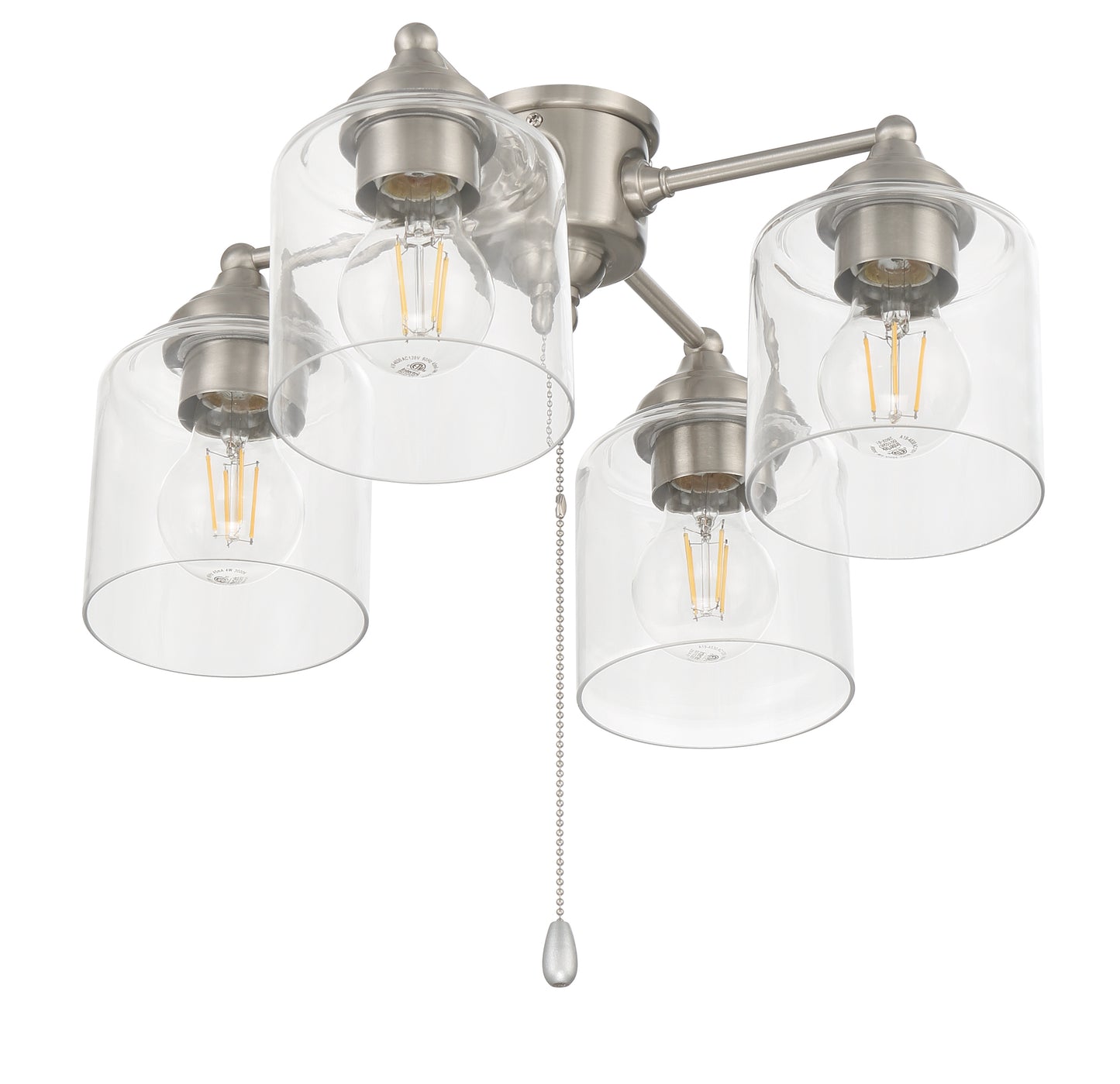 LK2606-4L-LED-BNK - 4 Light Light Kit in Brushed Polished Nickel (Clear Glass)