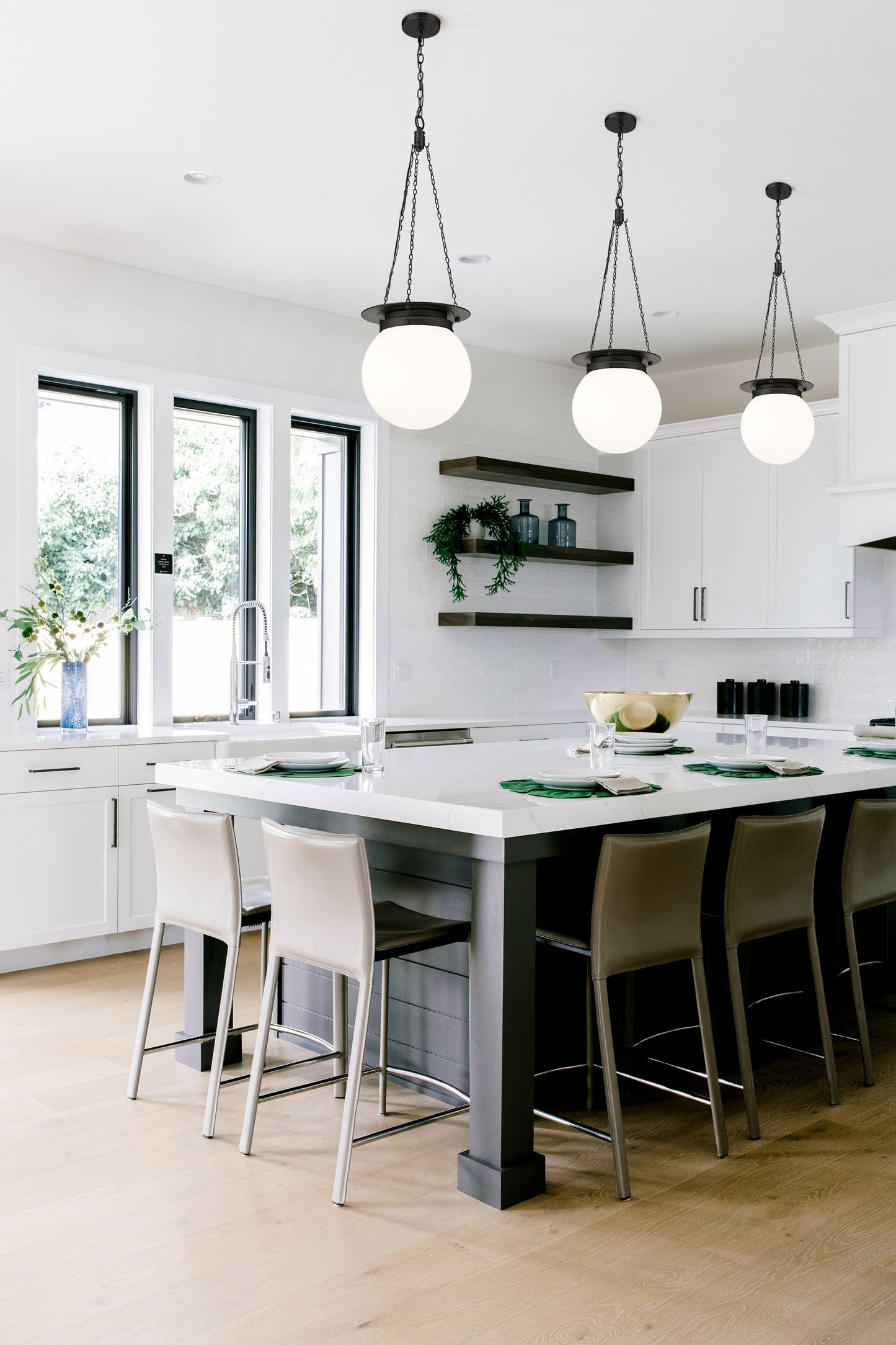 7505P13-MB - Calhoun 1 Light 13" Pendant - Matte black