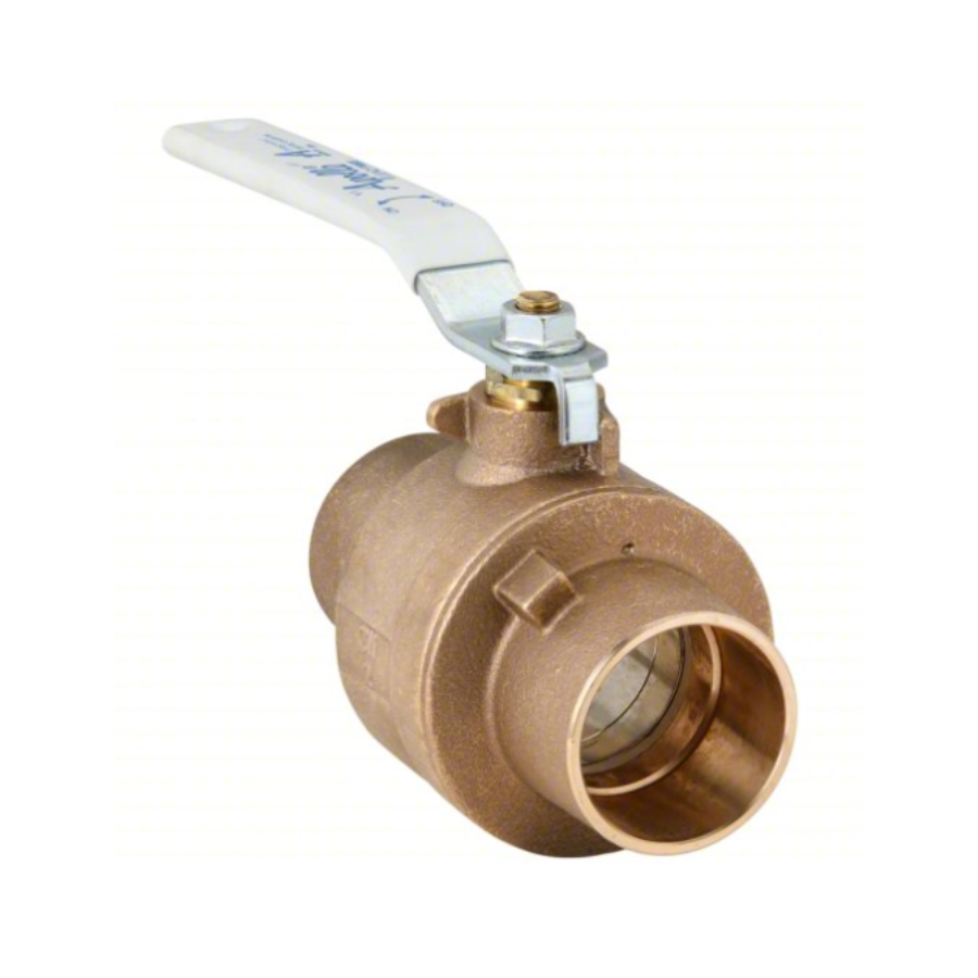 77CLF20801A -Manual Two-Way Ball Valve - 2" - Brass/Bronze - Straight - Sweat x Sweat - Two-Piece - Lever