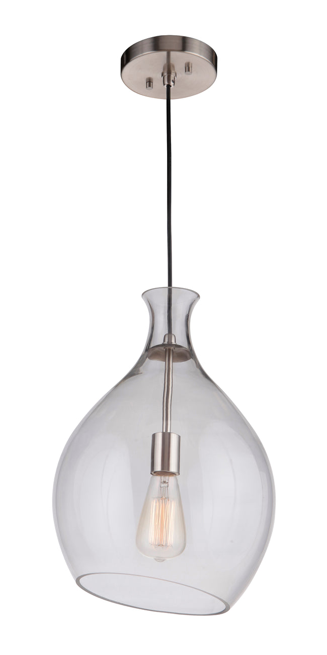 P951BNK1 - 1 Light 11.3" Wide Pendant - Brushed Nickel