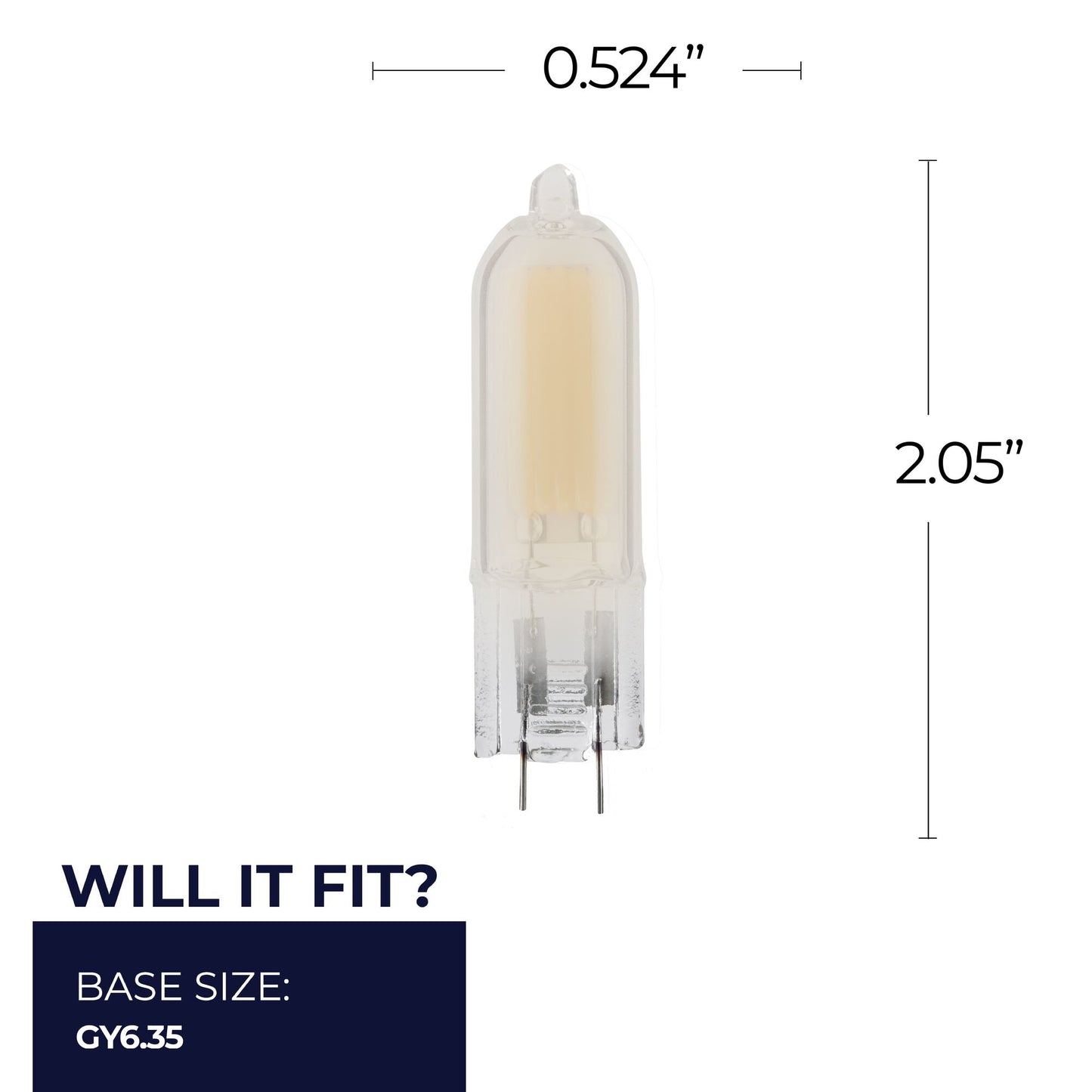 770655 - 12V Dimmable T5 Frost Glass GY6.35 - 1.8 Watt - 2700K - 4 Pack