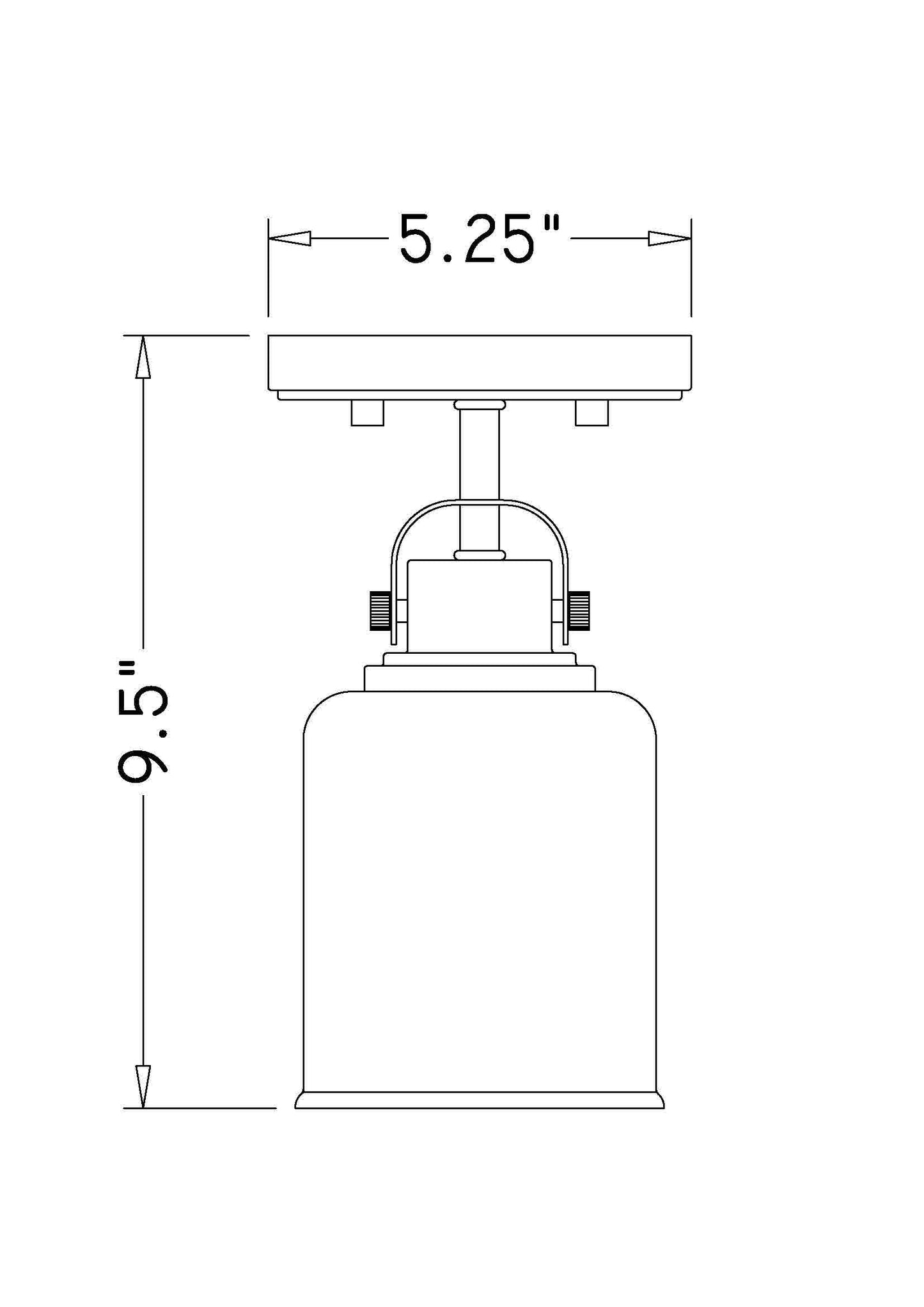 340F1-CH - Kinsley 1 Light Flush 5" Mount - Chrome