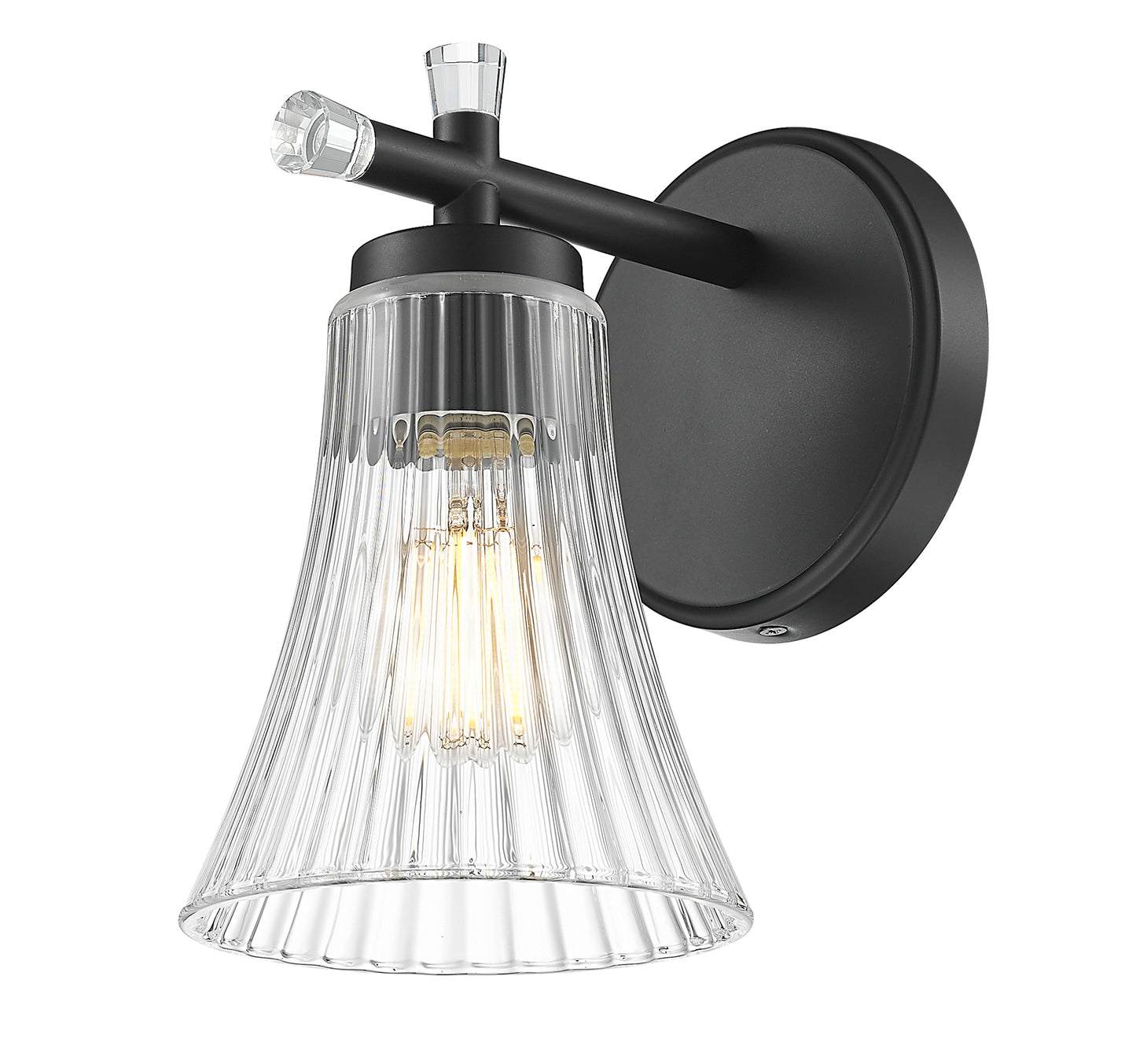 7519-1S-MB - Belle 1 Light Wall 8" Sconce - Matte Black