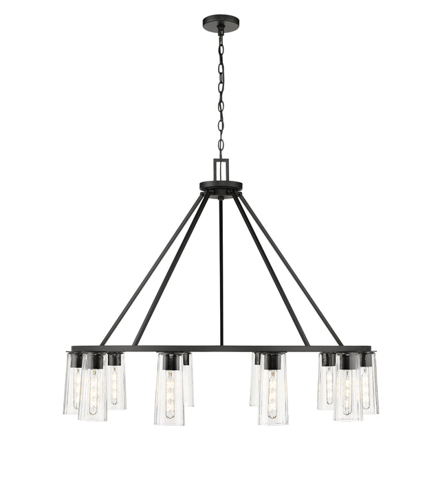 826-10MB - Titus 10 Light 46" Chandelier - Matte Black