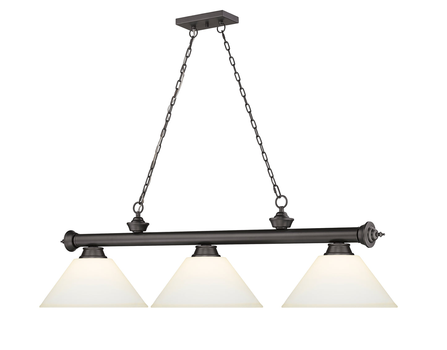 2306-3BRZ-AMO14 - Cordon 3 Light 57" Billiard - Bronze