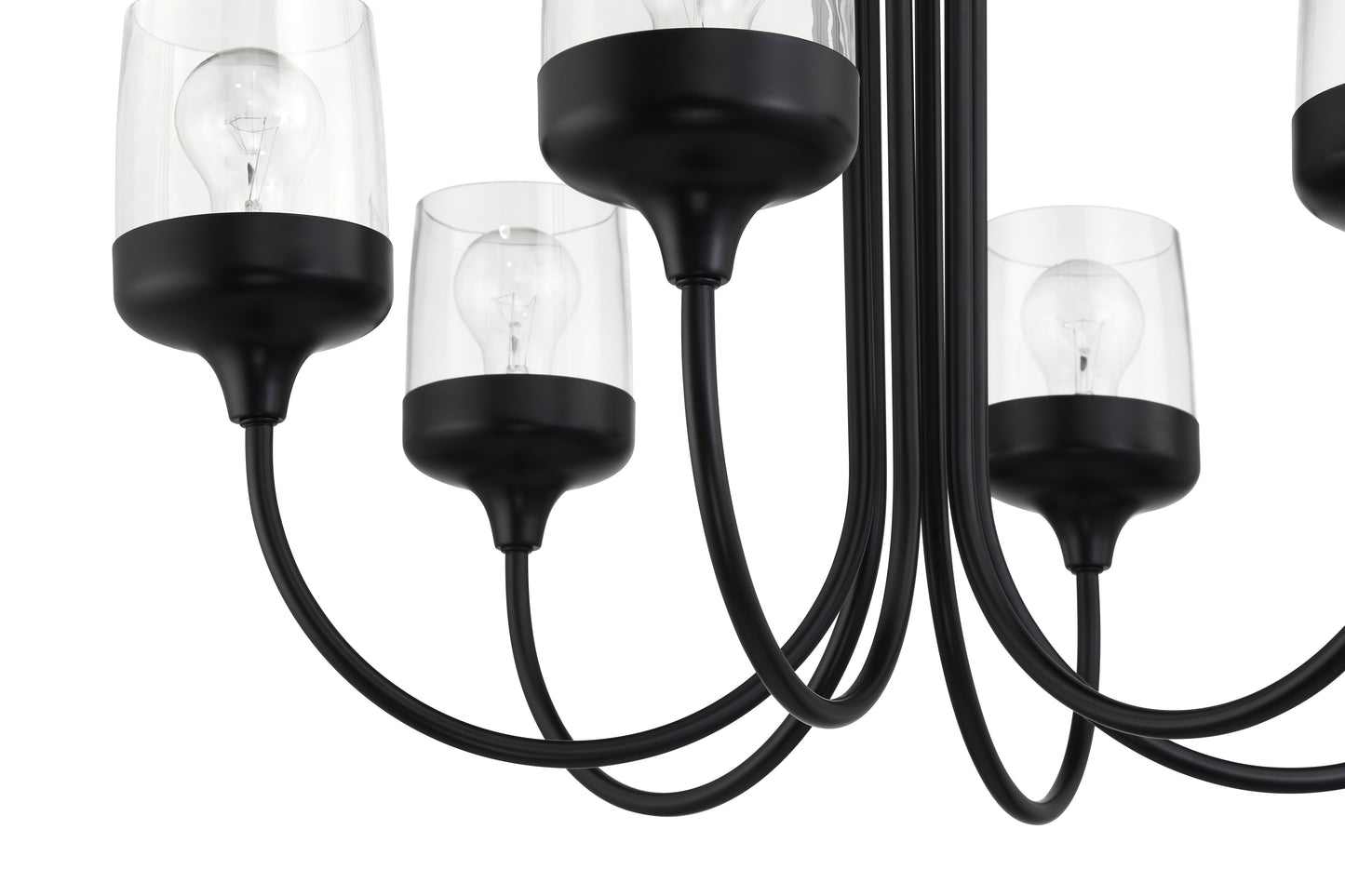 58126-FB - Wrenn 6 Light 26" Wide Chandelier - Flat Black