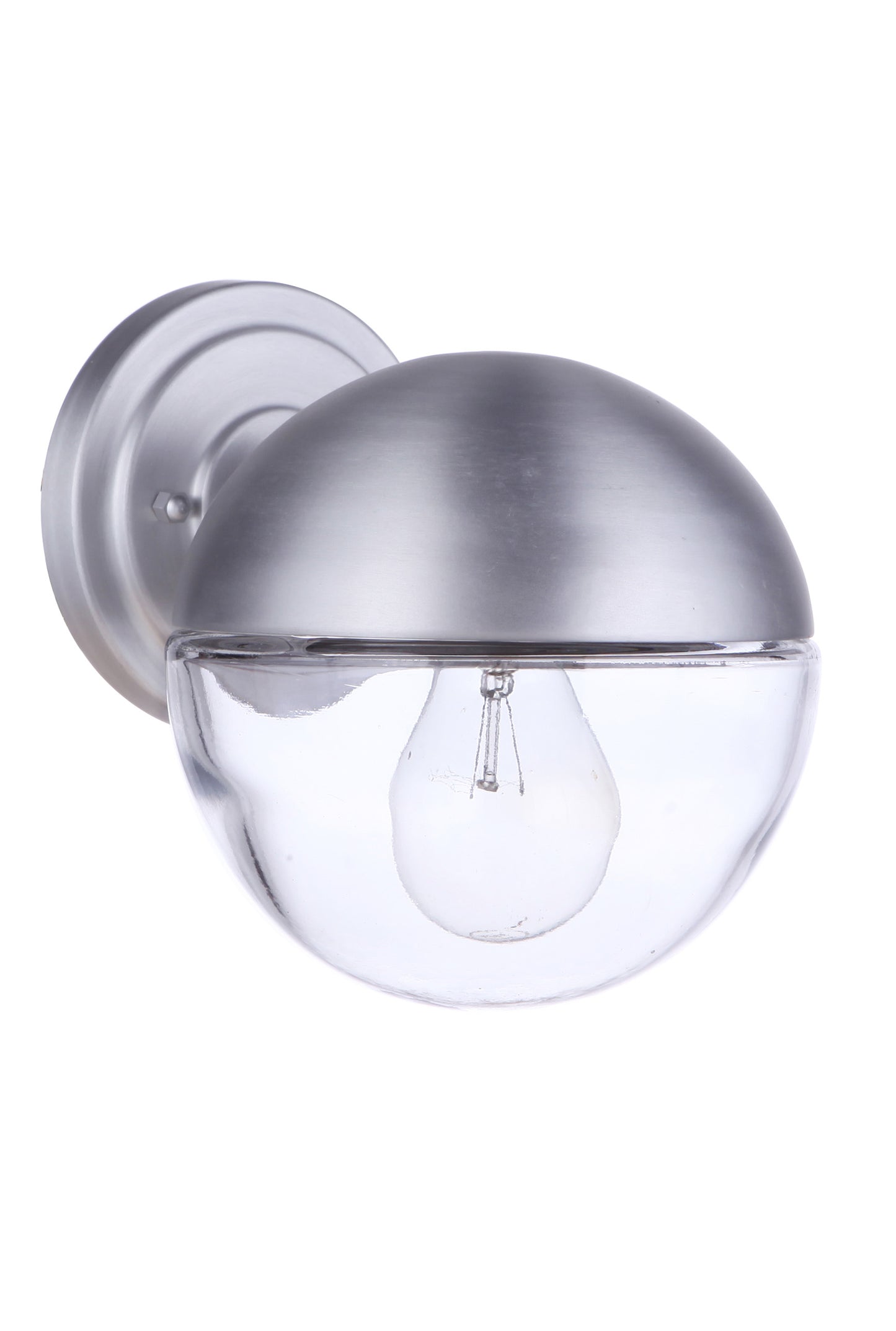 ZA3404-SA - Evie 1 Light 7.25" High Outdoor Wall Lantern - Satin Aluminum