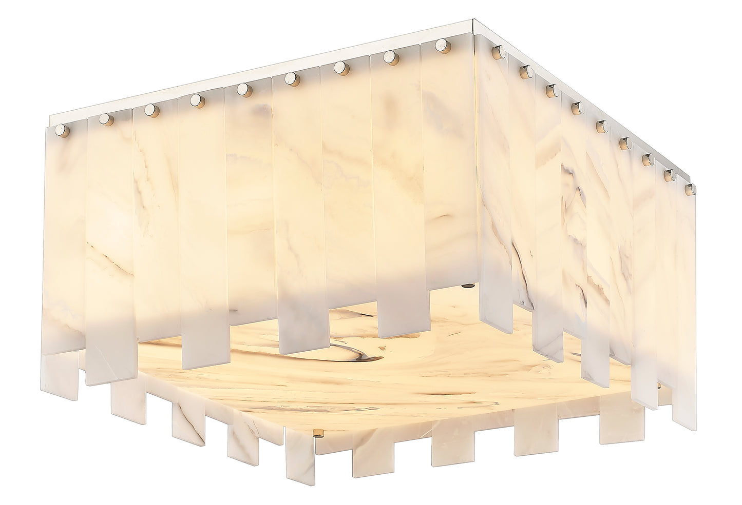 345F20-PN - Viviana 9 Light Flush 20" Mount - Polished Nickel