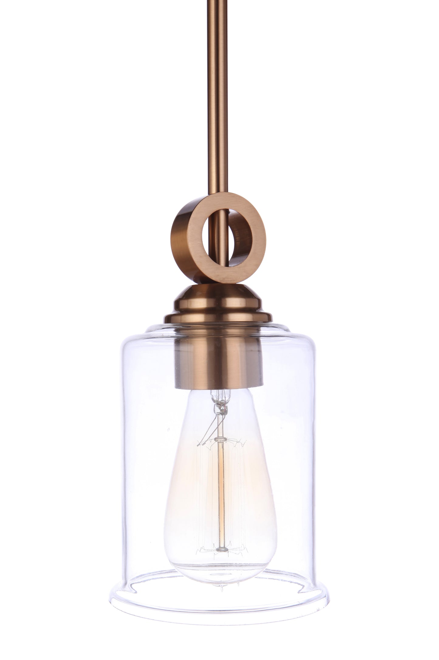 56491-SB - Romero 1 Light 5" Wide Mini Pendant - Satin Brass