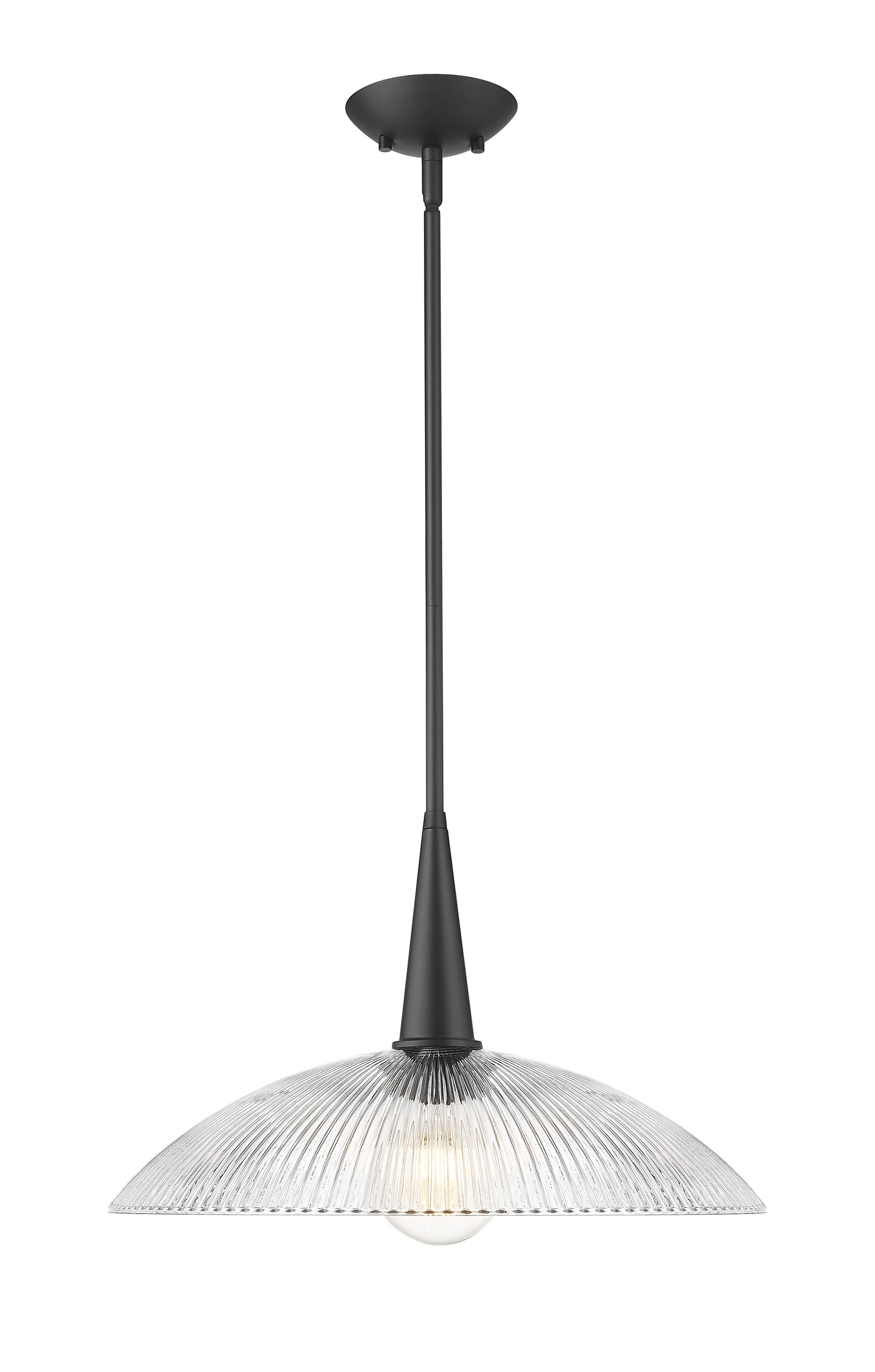 3051P18-MB - Lunelle 1 Light 18" Pendant - Matte Black