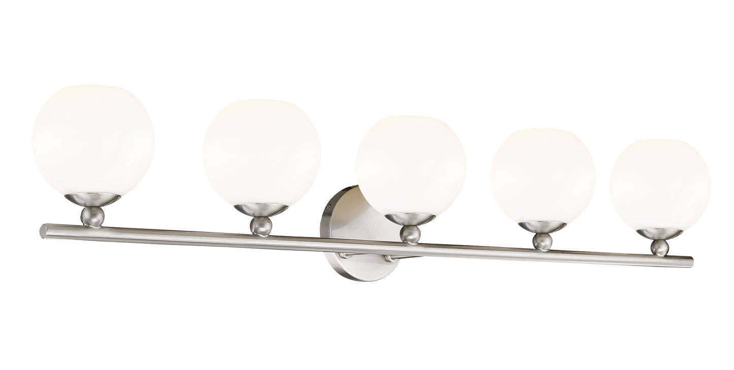 1100-5V-BN - Neoma 5 Light 38" Vanity - Brushed Nickel