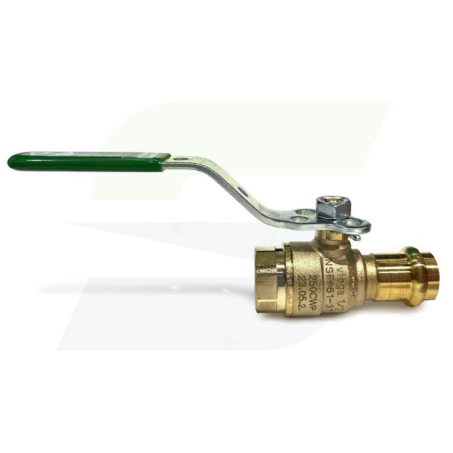 79970 - 1/2" Press x 1/2" FPT ProPress Bronze Full Port Ball Valve w/ Lockable Metal Handle