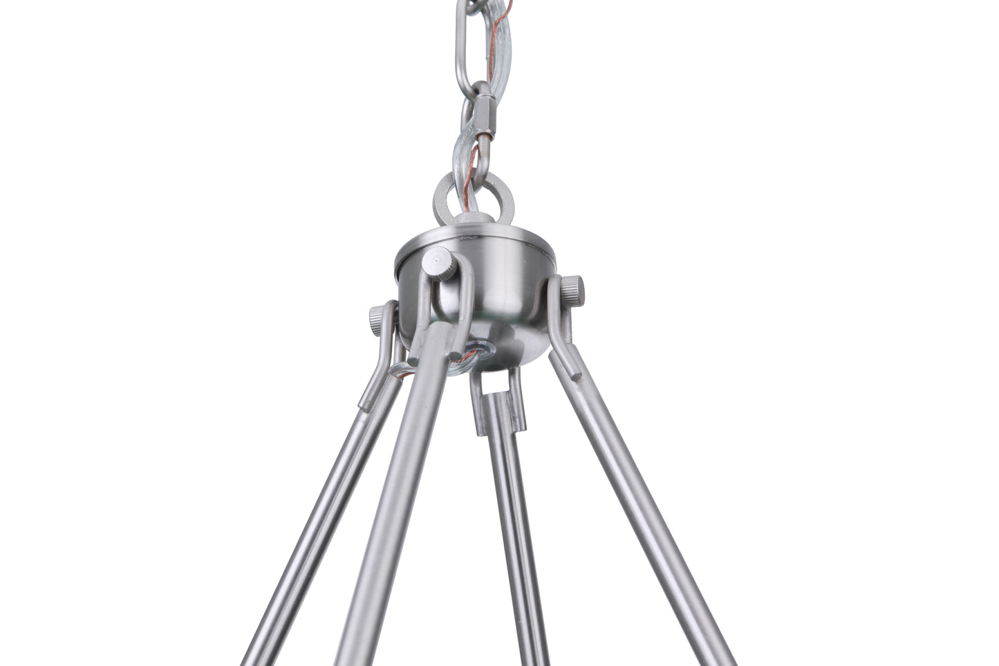 54326-BNK - Larrson 6 Light 18" Wide Chandelier - Brushed Nickel