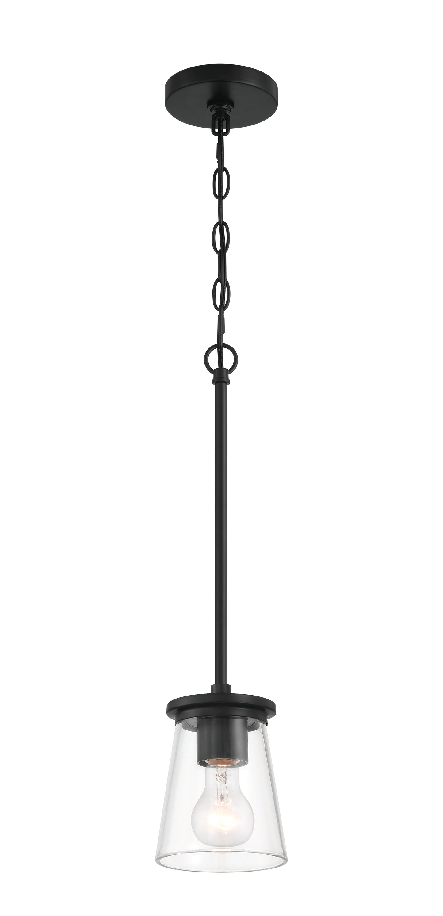 60491-FB - Connell 1 Light 5" Wide Mini Pendant - Flat Black