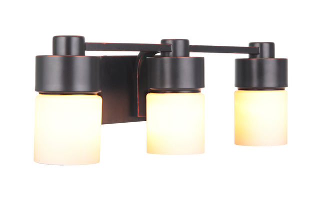 12322FB3 - District 3 Light 22" Wide Vanity Light - Flat Black