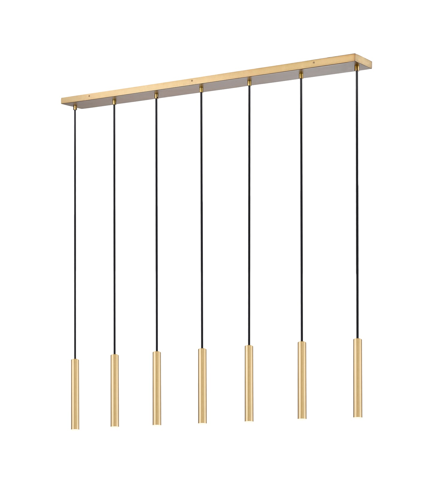 919MP12-7L-MGLD-LED - Forest 7 Light Linear 54" Chandelier - Modern Gold