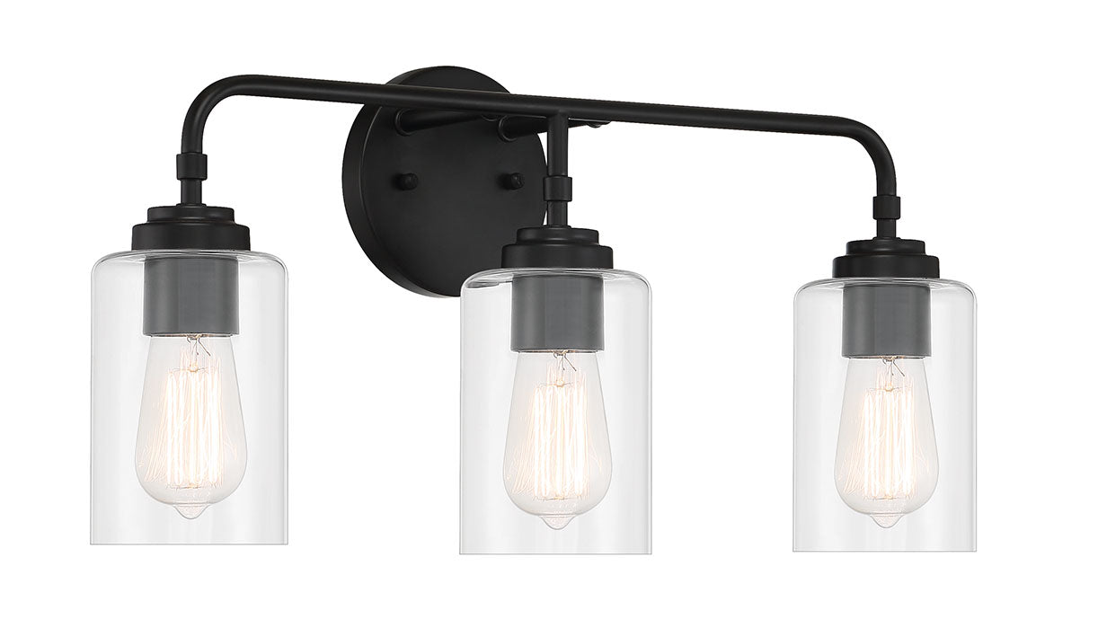 56003-FB - Stowe 3 Light 22" Wide Vanity Light - Flat Black
