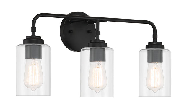 56003-FB - Stowe 3 Light 22" Wide Vanity Light - Flat Black