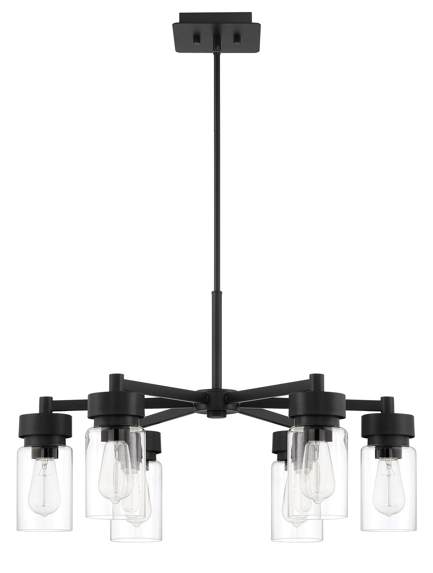 57126-MN - Bennet 6 Light 28" Wide Chandelier - Midnight