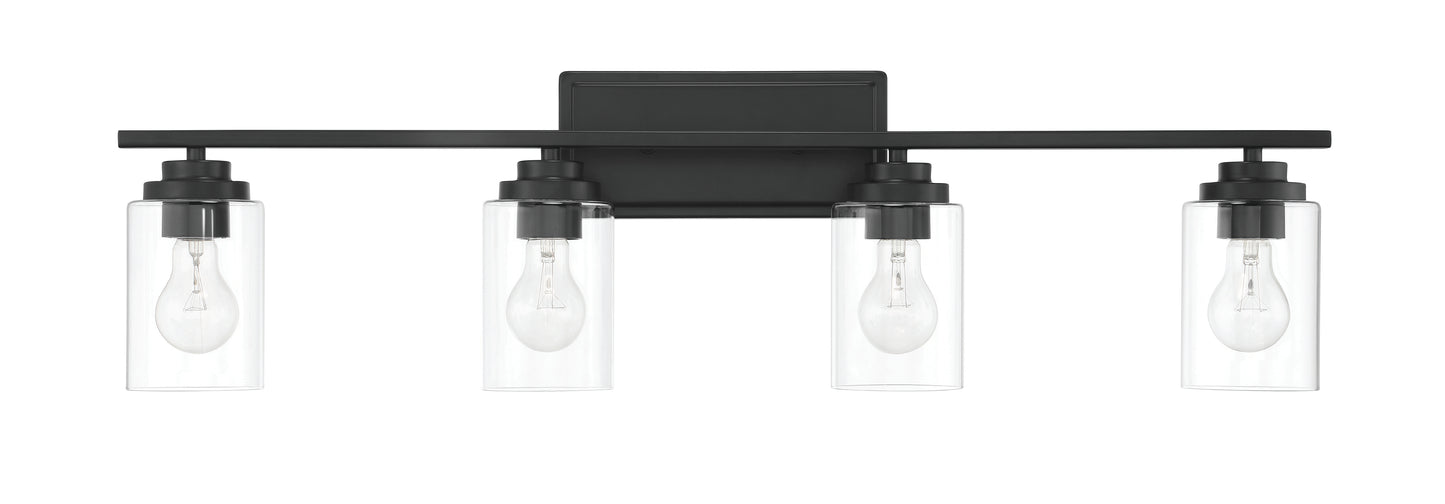 20435FB4 - Clark 4 Light 35" Wide Vanity Light - Flat Black
