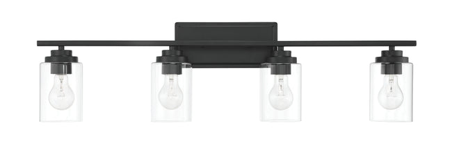 20435FB4 - Clark 4 Light 35" Wide Vanity Light - Flat Black