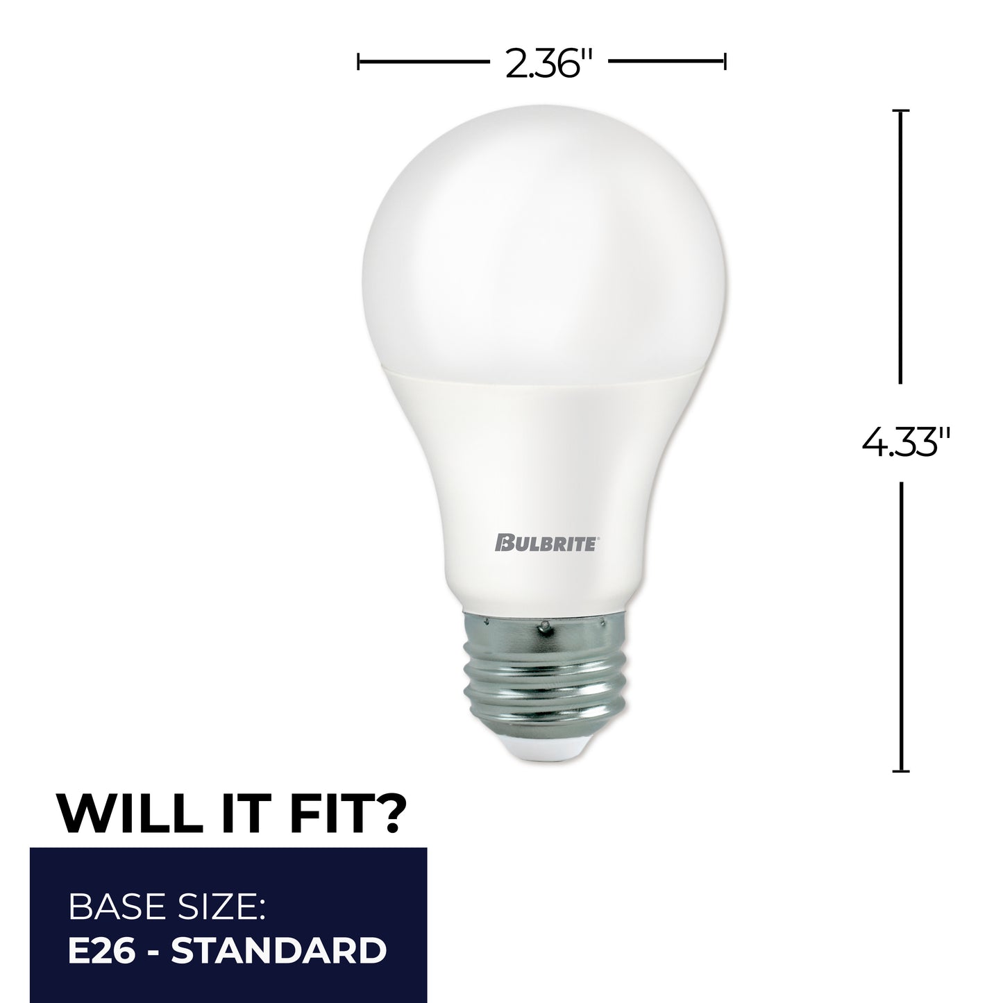 774265 - Dimmable Frost A19 LED Light Bulb - 9 Watt - 5000K - 8 Pack