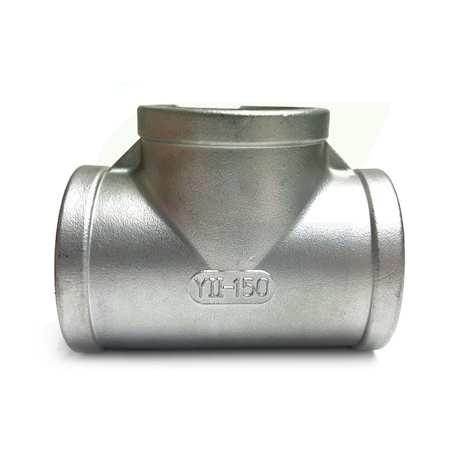 K406-32 - 2" Threaded Tee, 304 Stainless Steel