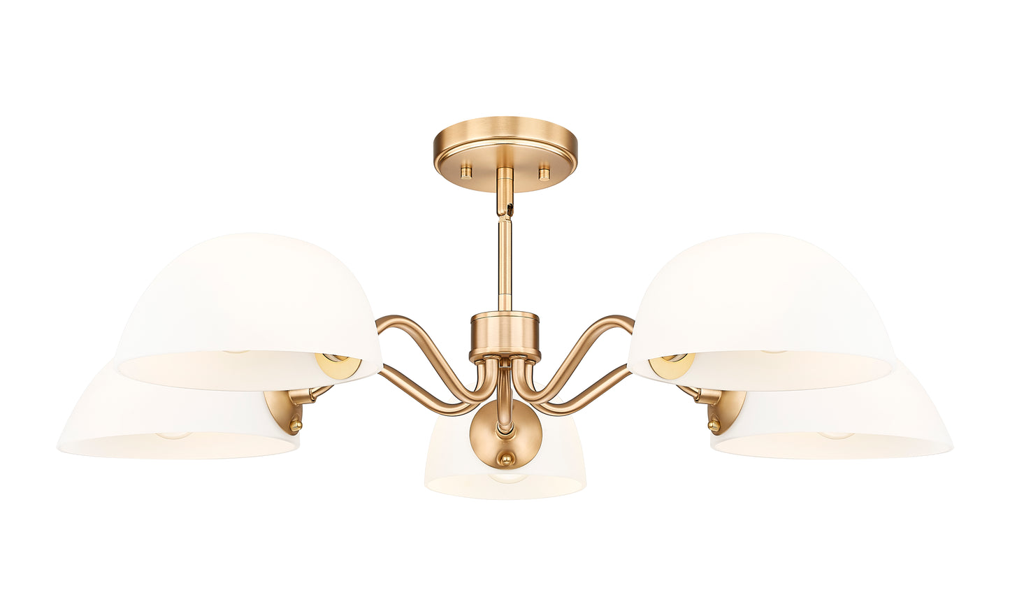 3048-5MGLD - Breton 5 Light 33" Chandelier - Modern Gold