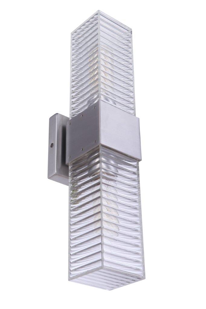 ZA4500-SA - Ridge 2 Light 18" High Outdoor Wall Lantern - Satin Aluminum