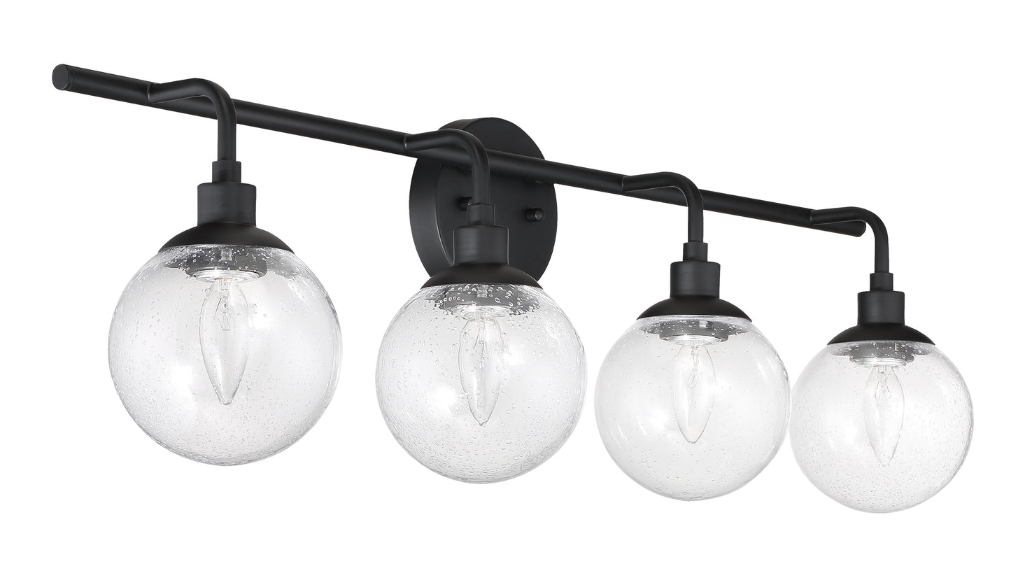 53304-FB - Que 4 Light 32" Wide Vanity Light - Flat Black