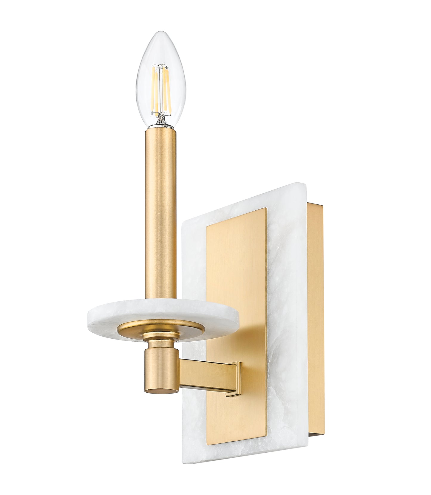 3045-1S-MGLD - Kaden 1 Light Wall 9" Sconce - Modern Gold