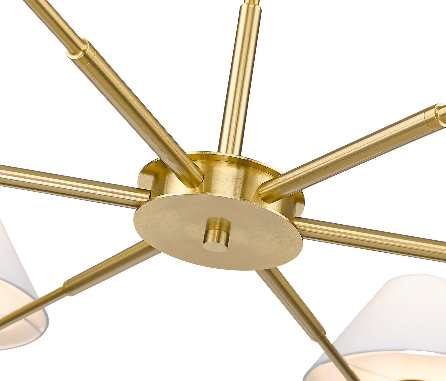 744-63R-LG - Leila 6 Light 63" Chandelier - Luxe Gold