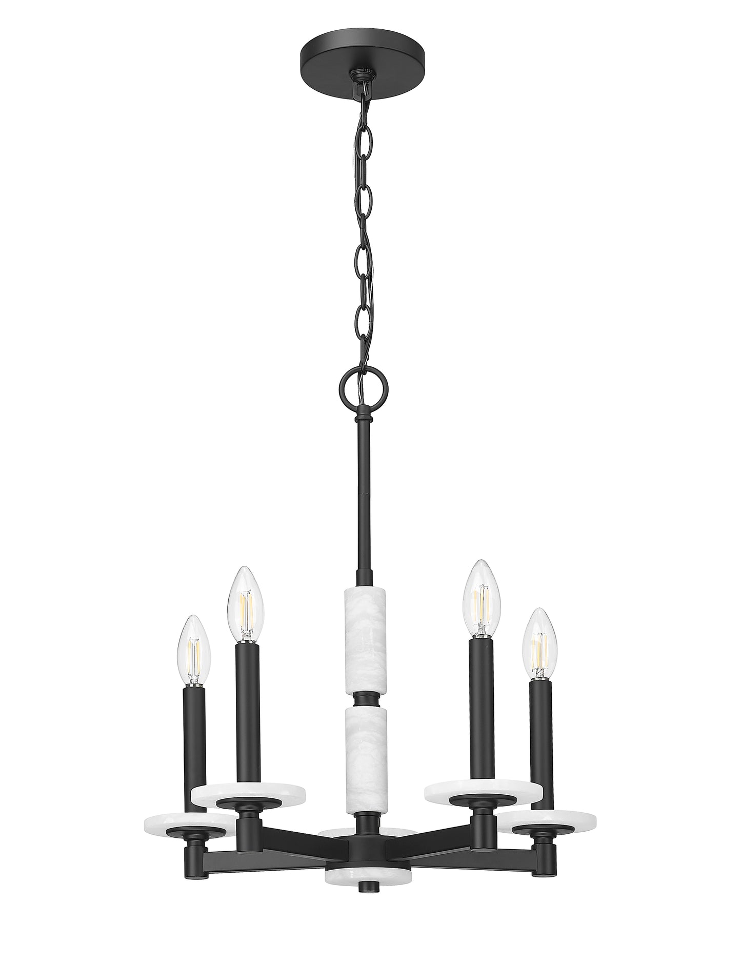 3045-5MB - Kaden 5 Light 18" Chandelier - Matte Black
