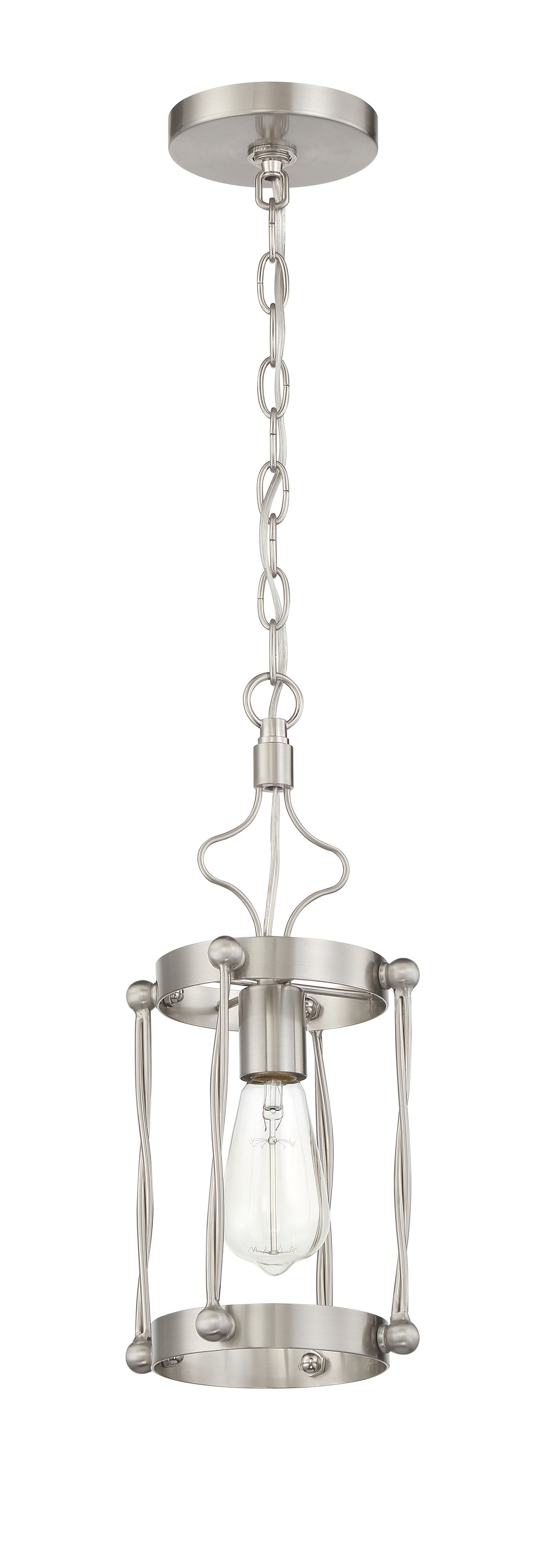 57091-BNK - Jolenne 1 Light 7" Wide Mini Pendant - Brushed Nickel